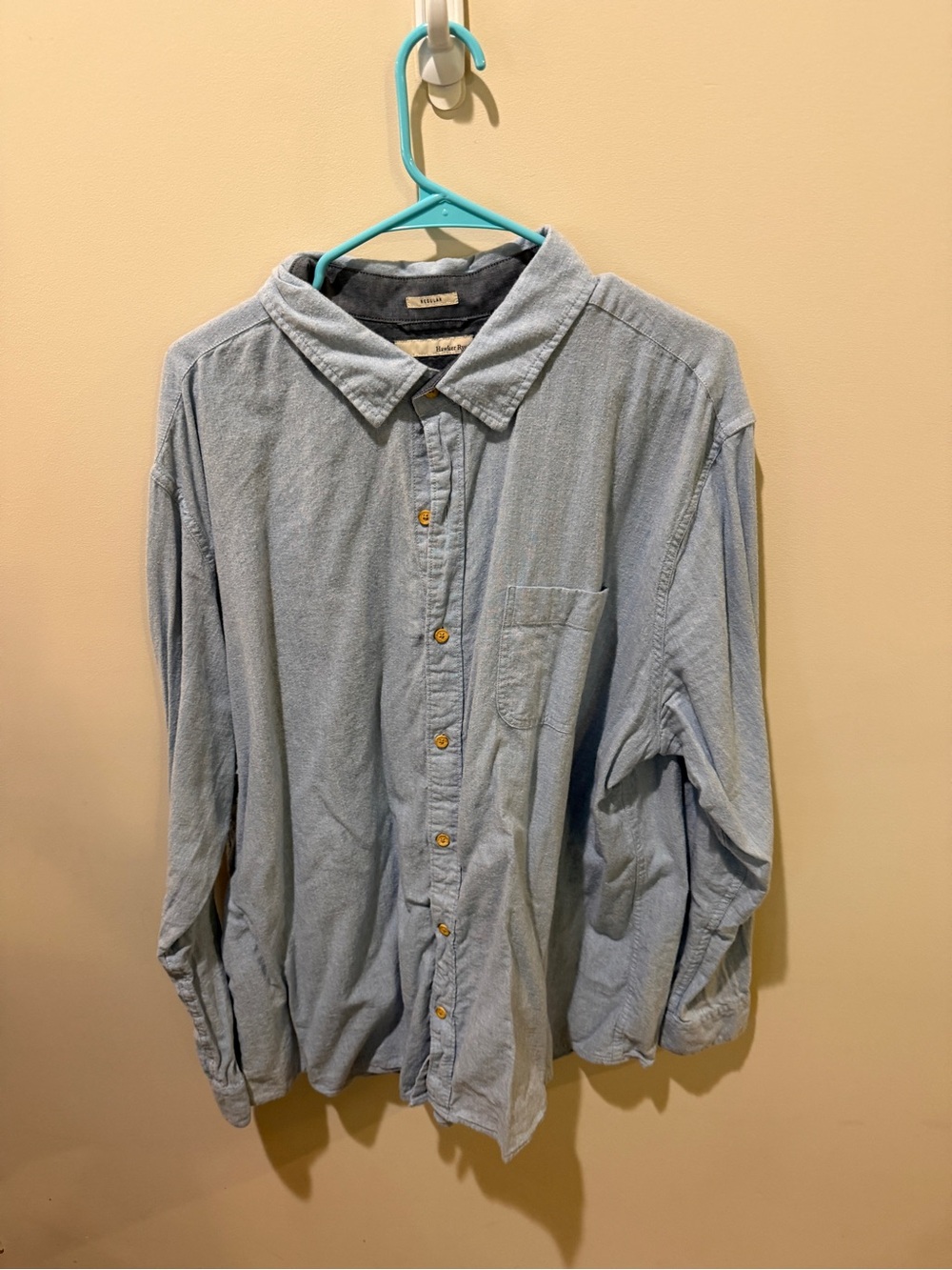 Casual Light Blue Button-Down Shirt